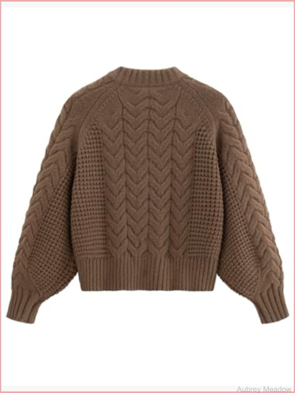 Chunky Oversized Cable Knit Open Front Cardigan Long Sleeve Crewneck - Picture 2 of 6